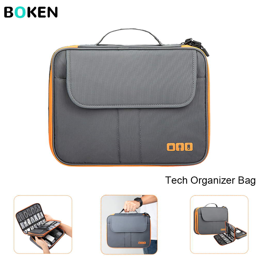 Tech Accessories Travel Case - Large Capacity Tech Organizer Bag Portable