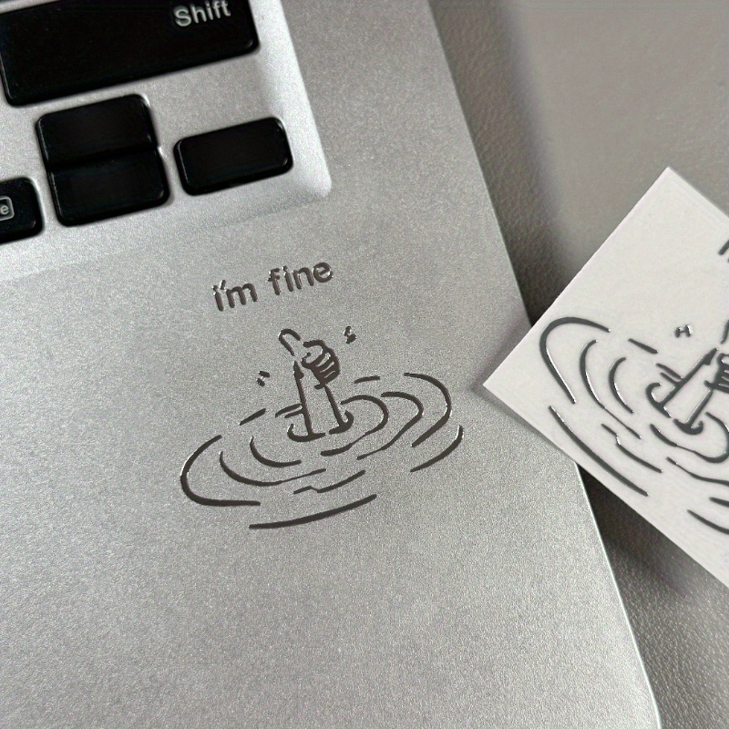 Tech Accessories For Laptop - 3Pcs, 3D Personality Stickers, Waterproof Glossy