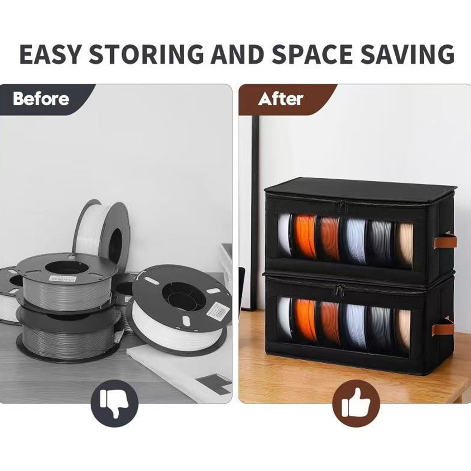 1-10X 3D Printer Filament Stor - Tech Accessories Holder 评论和价格