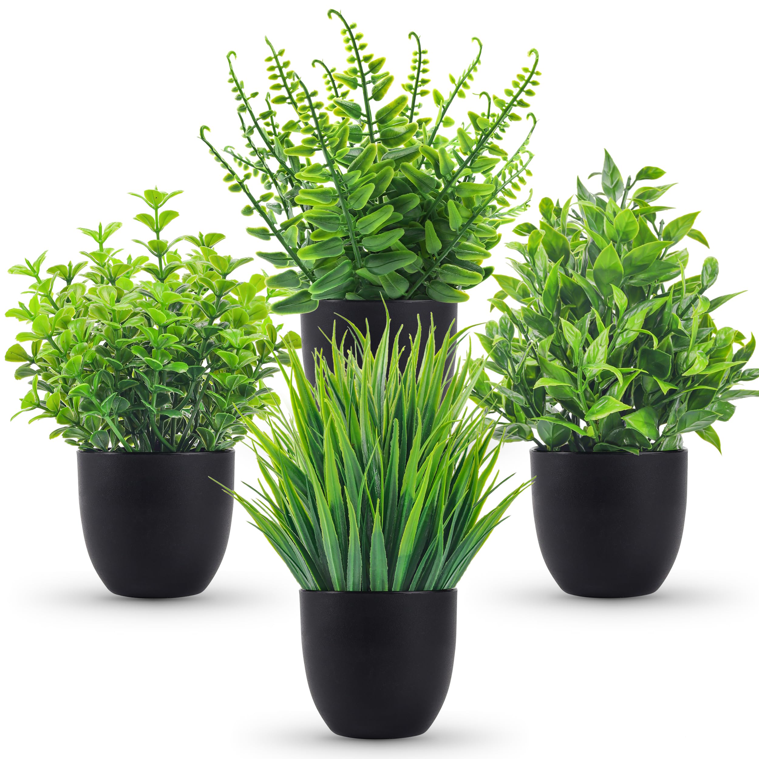 4 Packs Fake Plants Artificial - Tech Accessories For Office Desk 评论和价格