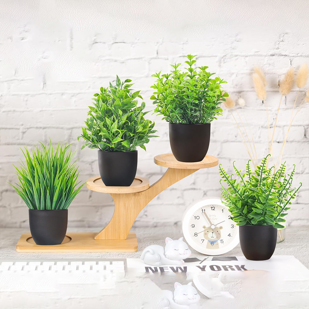 4 Packs Fake Plants Artificial - Tech Accessories For Office Desk 评论和价格