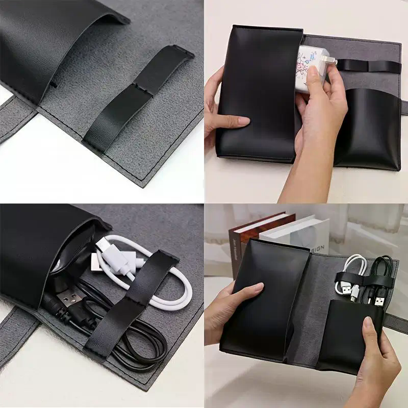 1pc PU Leather Multi-Compartme - Tech Accessories Travel Case 评论和价格