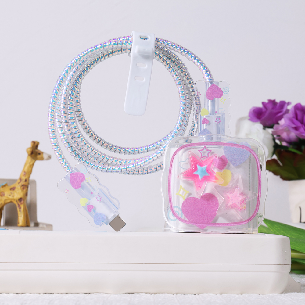 Pink Star Cable Charger Protec - Tech Accessories Phone 评论和价格