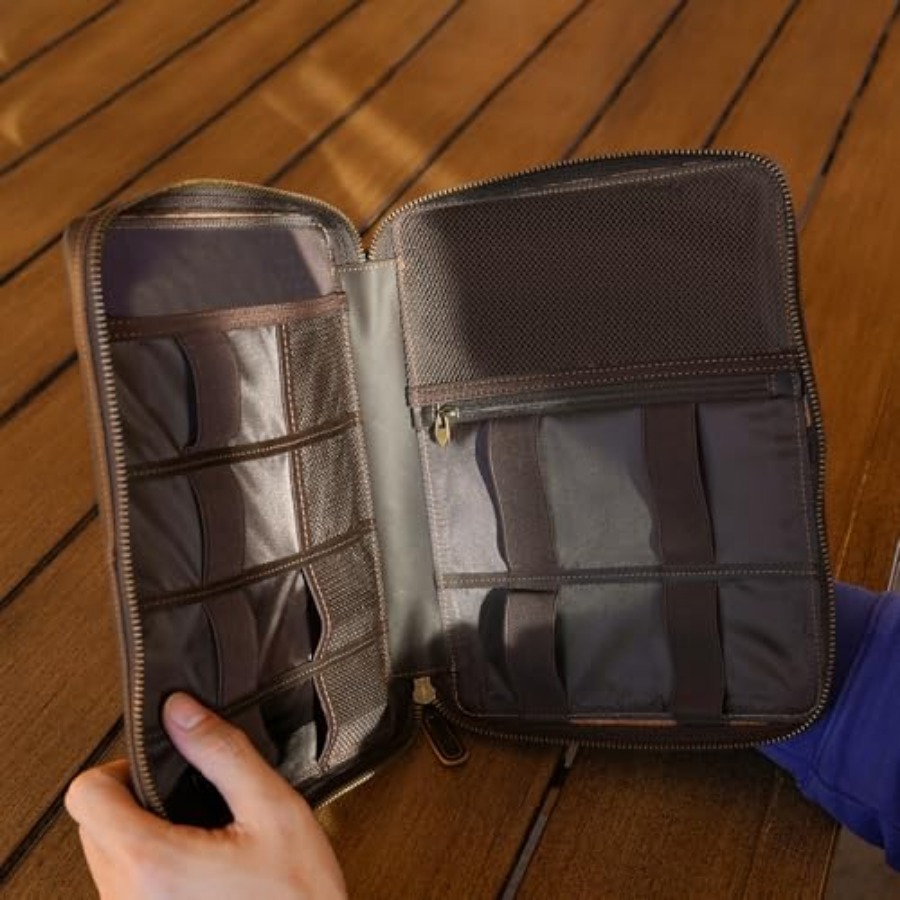 Polare Full Grain Leather Trav - Tech Accessories Travel Case 评论和价格