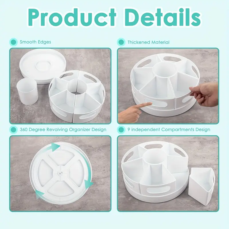 360° Rotating Desk Organizer W - Tech Accessories For Office Desk 评论和价格