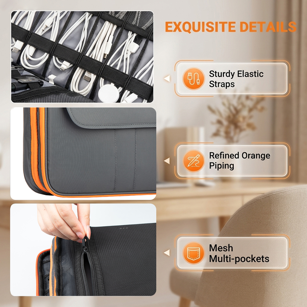 Large Capacity Tech Organizer  - Tech Accessories Travel Case 评论和价格