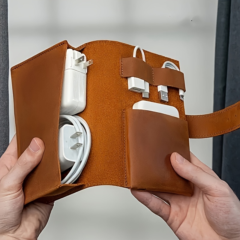 PU Leather Multi-Compartment O - Tech Accessories Travel Case 评论和价格