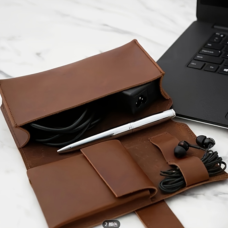 PU Leather Multi-Compartment O - Tech Accessories Travel Case 评论和价格