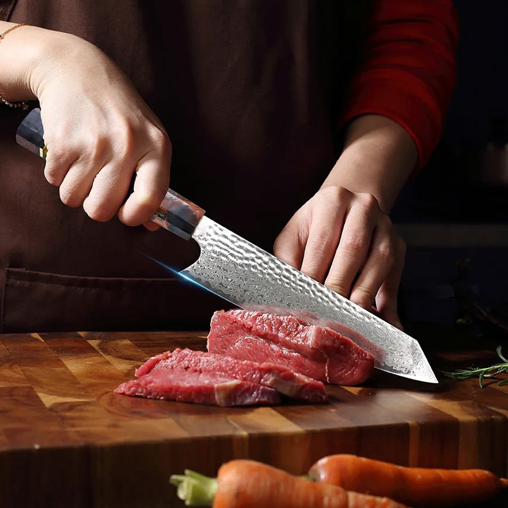 Damascus Kitchen Knife, 8 inch - High Tech Kitchen Accessories 评论和价格