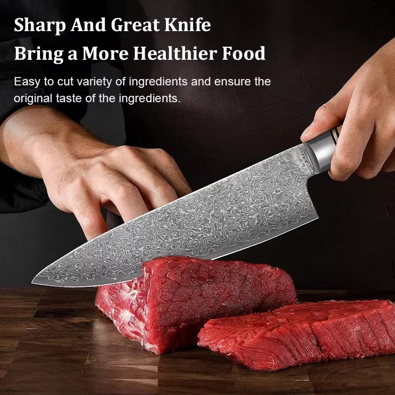 1-3PCS Knife Sets 67 Layer Dam - High Tech Kitchen Accessories 评论和价格