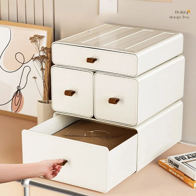 Desktop Storage Box Stackable  - Tech Accessories For Office Desk 评论和价格